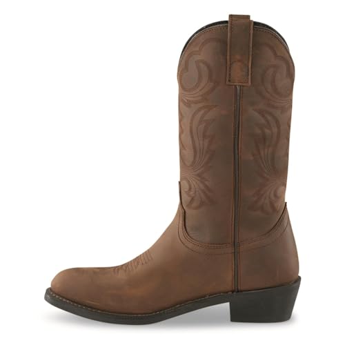 Guide Gear Men's 12” Western 2.0 Waterproof Boots; Cowboy Rodeo Work Boots Leather Waterproof Footwear4
