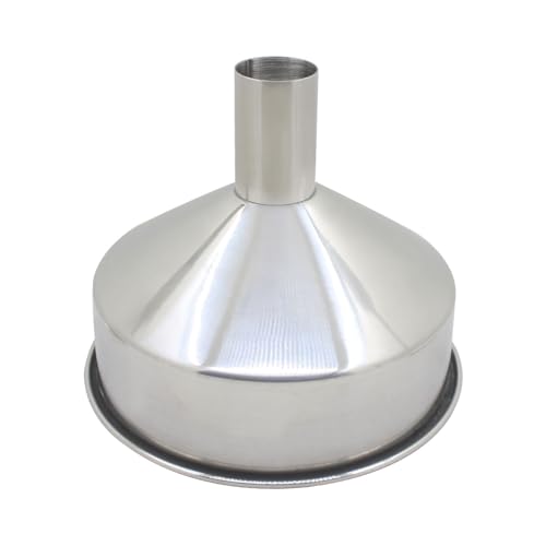 HOMEXO - Imbuto grande, in acciaio inox 304, con filtro, imbuto per olio domestico, imbuto industriale extra grande, 1 pezzo (colore : 200 – 25 mm)