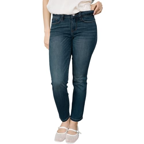 Skinny Jeans for Women High Waist Stretch Straight Leg Cropped Jeans Comfy Distressed Curvy Jean Leggings with Pockets