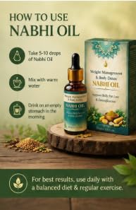 Image of Nabhi Oil for Weight Management & Body Detox 30ml | Ayurvedic Herbal Belly Button Oil | Supports Digestive Wellness, Metabolism Balance, Relaxation & Daily Self-Care for Men & Women (1)