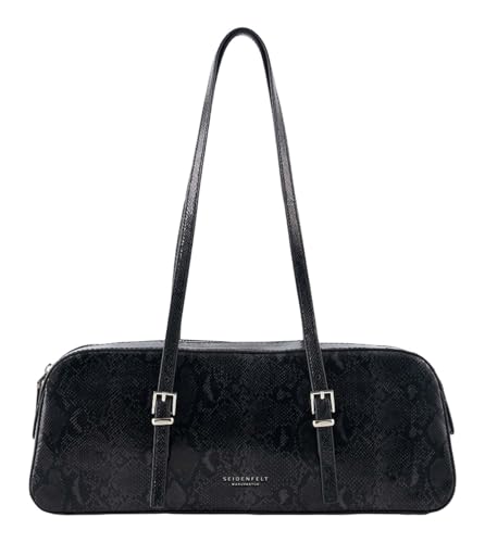 Sac à épaule Lilleby pour organiser vos essentiels de journée en noir reptile