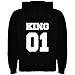 Pack de 2 Sudaderas para Parejas King 01 Bold y Queen 01...