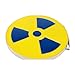 Women Teen Men Black Metal Belt Buckle Round Shape Fashion Yellow Nuke Bomb Symbol Nuclear