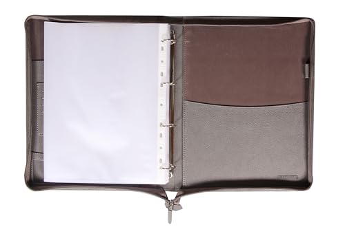 Image of Sukeshcraft PU Multiuse 25 File Sleeve for Documents, Certificates, FDRs | A4 Size Portfolio Document Holder for Office, Home, School & Sports Use (Grain Grey)
