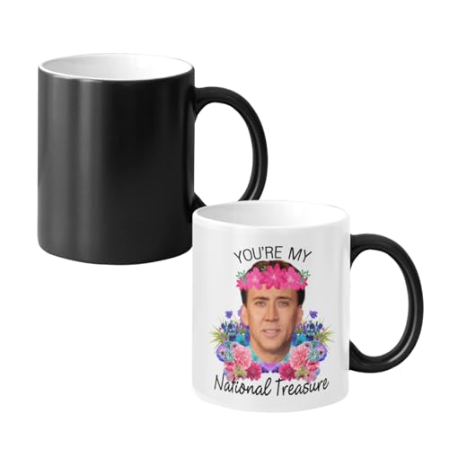 SCSF You're My National Treasure Morphing Coffee Mugs Heat Reveal Color Change Mug Christmas Mug For Men11 Ounces