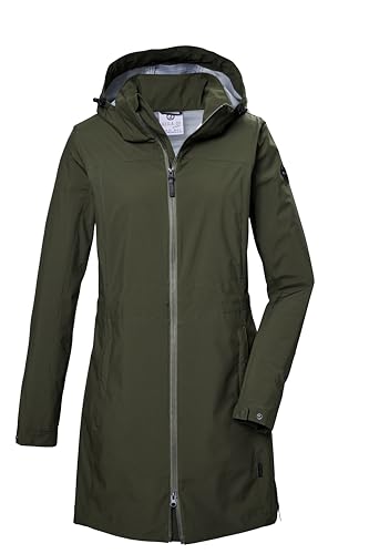 G.I.G.A. DX Damen Softshell Parka/Softshelljacke mit abzippbarer Kapuze GS 76 WMN SFTSHLL PRK, dunkel olivgrün, 38, 42696-000