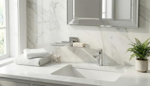 Image of EASYHOME FURNISH Premium Stainless Steel Double Soap Dish for Bathroom and Kitchen | Wall-Mounted Dual Soap Holder with Chrome Finish | Rust-Proof, Heavy-Duty Soap Stand Tray (Square-38 08)