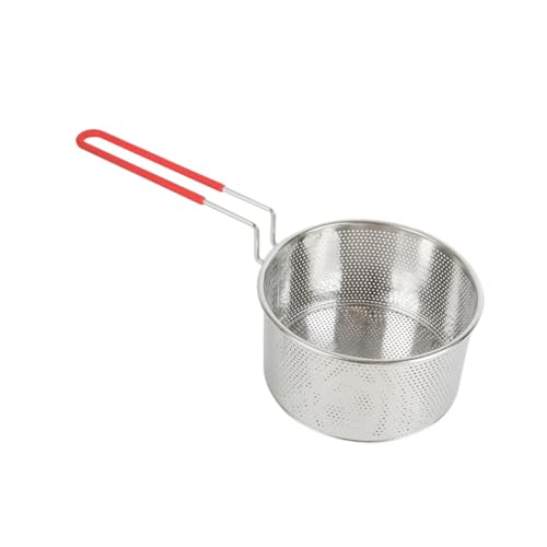 ARTIBETTER Colador de Acero Inoxidable Mango Ergonómico Resistente al Calor Cesta Multiuso para Filtrar Fideos Alimentos Fritos y Escurrir Líquidos Cocina y Profesional