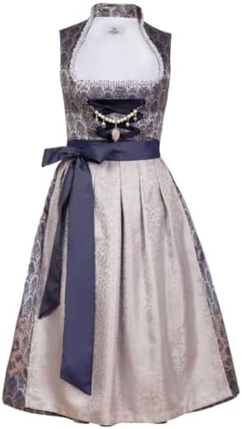 Edelnice Trachtenmode Bavarian Women's Designer Midi Dirndl Marianna Dress 2-Pieces + Apron Size US2-US24