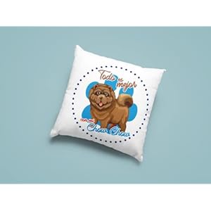 Kussen Chow Chow met vulling, decoratie voor thuis, originele geschenken voor evenementen of verjaardagen (vierkant, 35…