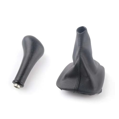 Gear Shift Knob Boot Cover Leather fit for Mercedes-Benz C/E/S Class W123 W124 W126 W140 Manual Transmission Shifter Replacement(5 Speed Combo)