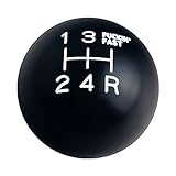 DEWHEL Aluminum Manual Black/White Engraved Inlay Fing Fast Shift Knob 5 Speed Short Throw Shifter...