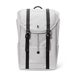 tomtoc Laptop Rucksack für Damen Herren, Vintage Tagesrucksack Daypack Casual Backpack mit 22 Liter für Alltag Freizeit Uni Schule, Classic Rucksäcke Passt 13-15,6 Zoll Laptops, Grau