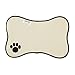 Bone Shape Embroidered Pet Feeding Placemat Brown by Bone Dry