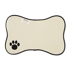 Bone Shape Embroidered Pet Feeding Placemat Brown by Bone Dry Bone Shape Embroidered Pet Feeding Placemat Brown by Bone Dry