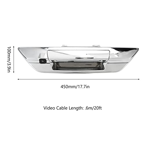 Image of Backup Camera Qiilu Rear View License Plate Reverse Camera Car Trunk Handle Color Backup Camera IP66 150‑170 Wide Angles Replacement for 2017‑2021(Silver)