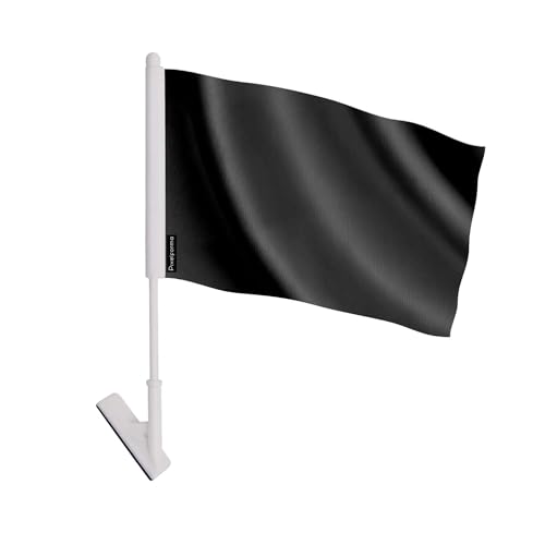 Drapeau adhésif noir en polyester de qualité supérieure