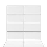 Tic Tac Tiles 30cm x 30cm 5 stück 3D Metro Fliesen Selbstklebend Mosaik Fliesenaufkleber Wandfliesen Küche Spritzschutz Badezimmer - Metro Gerade Rechteckig Weiß