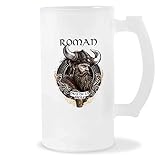 Planetee Chope de Bière Roman Design Viking | Verre à bière pinte Cadeau Apéro Humour alcool pour amateur de bière