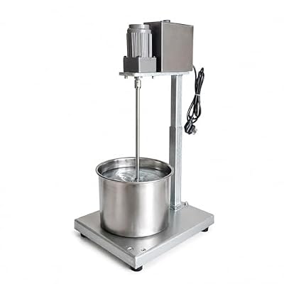 BDJSN Vertical Stand Mixer, 15w Electric Liquid Stirrer, 400 RPM Adjustable Height Mixing Machine with 304 Stainless Steel Shaft and Paddle, for Water-Based, Oil-Based and Chemical Liquids