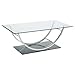 Coaster 704988-CO Glass Top Coffee Table, Chrome
