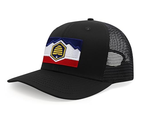 Image of International Tie State Hat for Men and Women, Adjustable Snapback Trucker Baseball Cap with Embroidered Patch