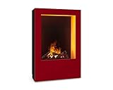 Magma® Infrarotkamin Neuheit – Echtes Kaminofenfeeling aus der Steckdose (L / 1200 Watt, Rot/Schwarz)