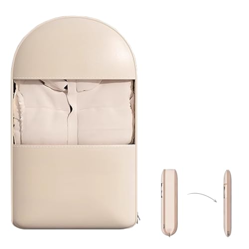 Garment Bags for Hanging Clothes Satin Fabric, Clothing Bags Storage Hanging Fully Sealed, Compressed Space 40%, Side Opening and Large Window(Beige,90x58x15cm/35x23x6in)