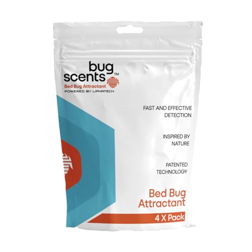LiphaTech BugScents Bed Bug Attractant - Patented Formula - Detects and Attracts in 24 Hours - 4