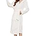 Produktbild SOIMISS Frauen Winter Herbst Bademantel Flanell Dicken Langarm Haushalts Bademantel (Weiß XL)