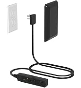 Flat Plug Power Strip Surge Protector, 3 AC Outlets, Ultra Thin Extension Cord, Multi Plug Outlet...