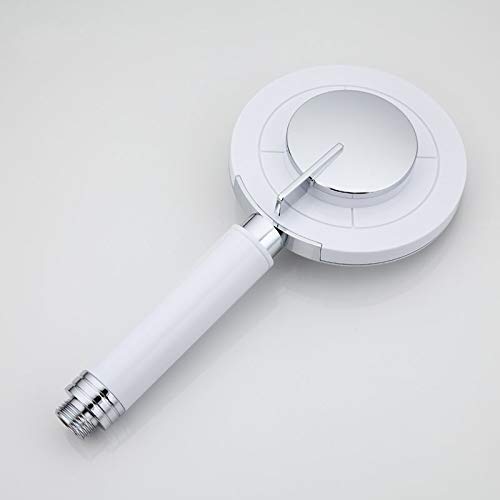 alcachofa de la ducha Cabezal de ducha Abs redondo con cuatro ajustes, ahorro de agua, plástico blanco, accesorios de baño de ducha