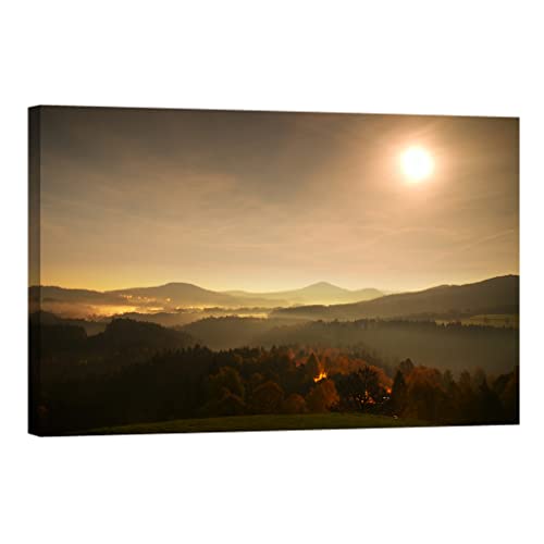 Toile nature DCL035-2 lumineuse la nuit pour créer une ambiance zen dans la chambre