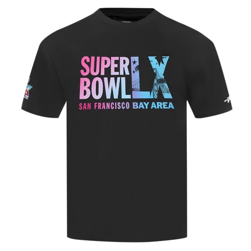 Pro Standard Mens NFL Super Bowl Super Bowl 60 Short Sleeve Tee Black