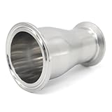 SS304 Stainless Steel Grade Ferrule 64x64mm OD 51x45mm Three Clip Concentric Reducer