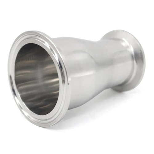 SS304 Stainless Steel Grade Ferrule 119x64mm OD 102x51mm Three Clip Concentric Reducer