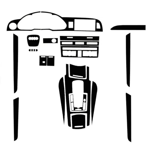 Autocollants en vinyle carbone 3D noir pour customiser l'intérieur de votre Audi A6 C6