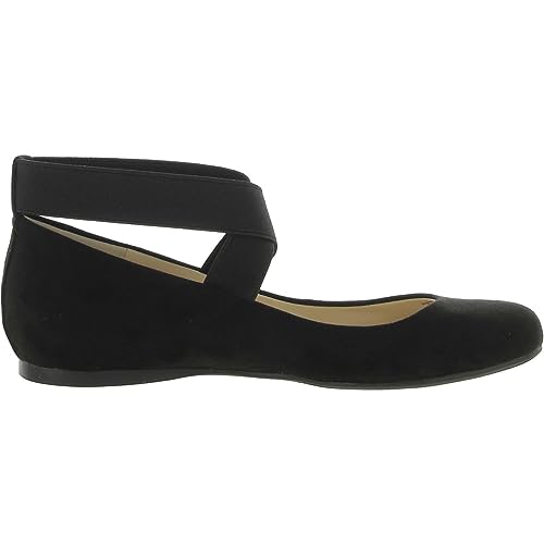 Jessica Simpson Women's Mandayss Ballet Flat, Black Micro Suede, 8 - Image 4