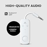 Avantree Relay – adapter Bluetooth do samolotu z chipsetem Qualcomm, obsługa 2 słuchawek, 25 h pracy, aptX Adaptive i HD audio, nadajnik dla AirPods, Bose i podróży lotniczych