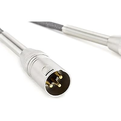 Sewell Premium XLR Microphone Patch Cable, 50 ft, Pure Copper, OFC, 24k Gold Plated, Flexible, Silverback SW-32835-50