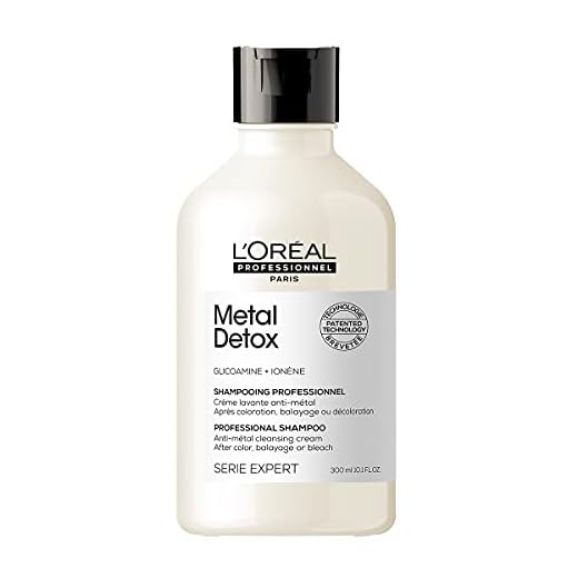 L'Oréal Professionnel Shampoo Metal Detox, para maciez, brilho & sedosidade, maior durabilidade da cor, para cabelos coloridos e danificados, 300ml