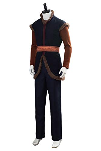 Adult Kristoff 2 Costume Outfit Halloween Cosplay Tunic Shirts Vest Pants Full Set #TOP1
