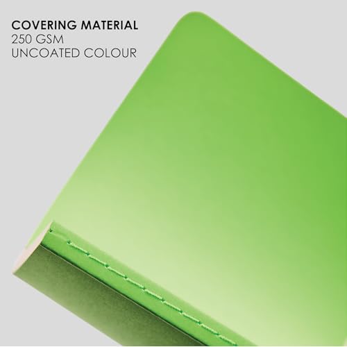 Image of myPAPERCLIP NeoBasic A4 Unruled Notebook | 160 Pages, 80 GSM, 250 GSM Soft Cover, A4 (8.27 x 11.69 in) | Green