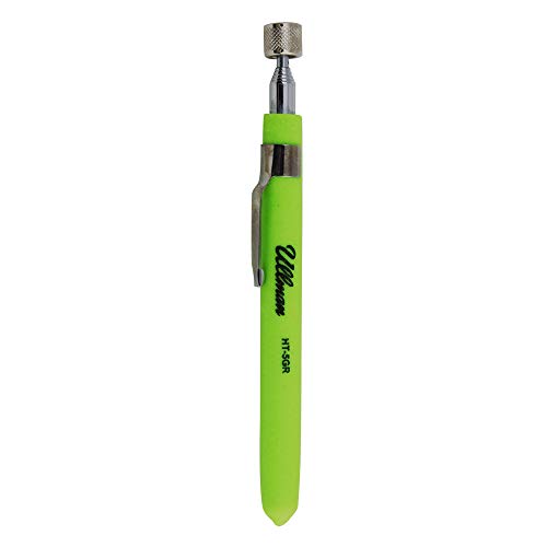 Ullman Devices Devices HT-5GR Pocket Magnetic Pick-Up Tool with Power Cap, Lifts 2-1/2 lb, 5-1/2" to 25-1/2" Length, Neon Green