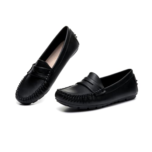 Image of Bernal Women's Non-Slip Penny Loafers - All-Day Comfort Flat Driving Shoes for Work Office & Casual Walking