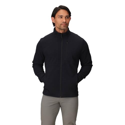 Outdoor Research Men's Trail Mix XT Fleece Jacket | Temperature Self-Regulating Fabric, UPF 50+, Lightweight, Black, Large