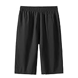 Ymosrh Shorts Men, Short Pants for Men Mens Drawstring Shorts Chino Slim Fit Summer Outdoor Fashion Basic Loose Breathable Quick-Drying Casual Shorts Golf Khaki Grey 9 Inch Inseam Casual (7XL, Black)