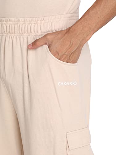 Image of CHKOKKO Men's Baggy Track Pants for Gym Workout Running Casual Wear Sports Lower with Pockets Adjustable Drawstring Waist Lightweight Quick Dry Activewear Fitness
