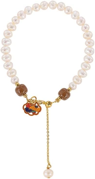 Bracelet en jade pour femmes à porter au quotidien, chaîne style rétro chic