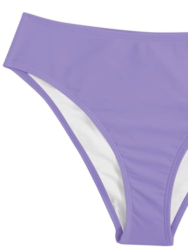 Image of COZYEASE Girls' 2 Piece Ditsy Floral Print Knot Front Ruched Triangle Bikini Swimsuit